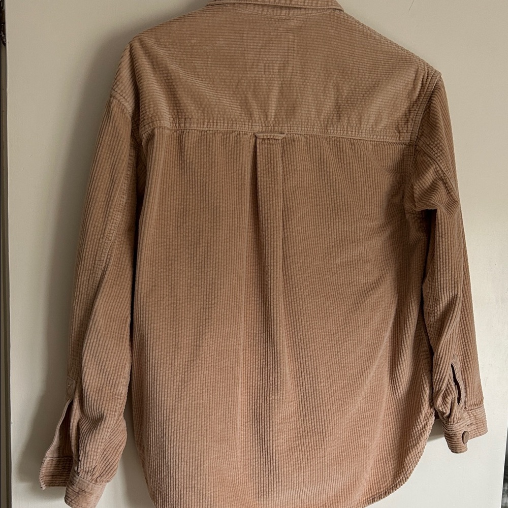 American Eagle Corduroy Shirt in Camel Tan - Picture 6 of 8